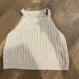 Sweater, Halter Neck Crop Top